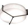 Afx Apex 17" LED Ceiling - Espresso Finish - Linen White Shade APF1524LAJUDES-LW